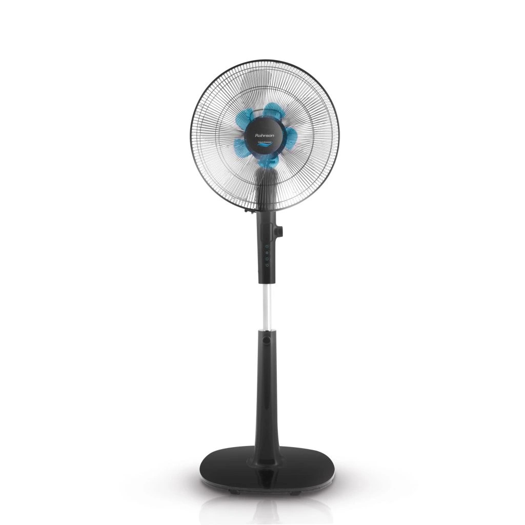 Ventilator cu picior, Rohnson R8600, telecomanda, 28W, 40cm, 26 trepte de viteza, inaltime reglabila 115-135 cm, oscilare la 90°, Protecție împotriva 