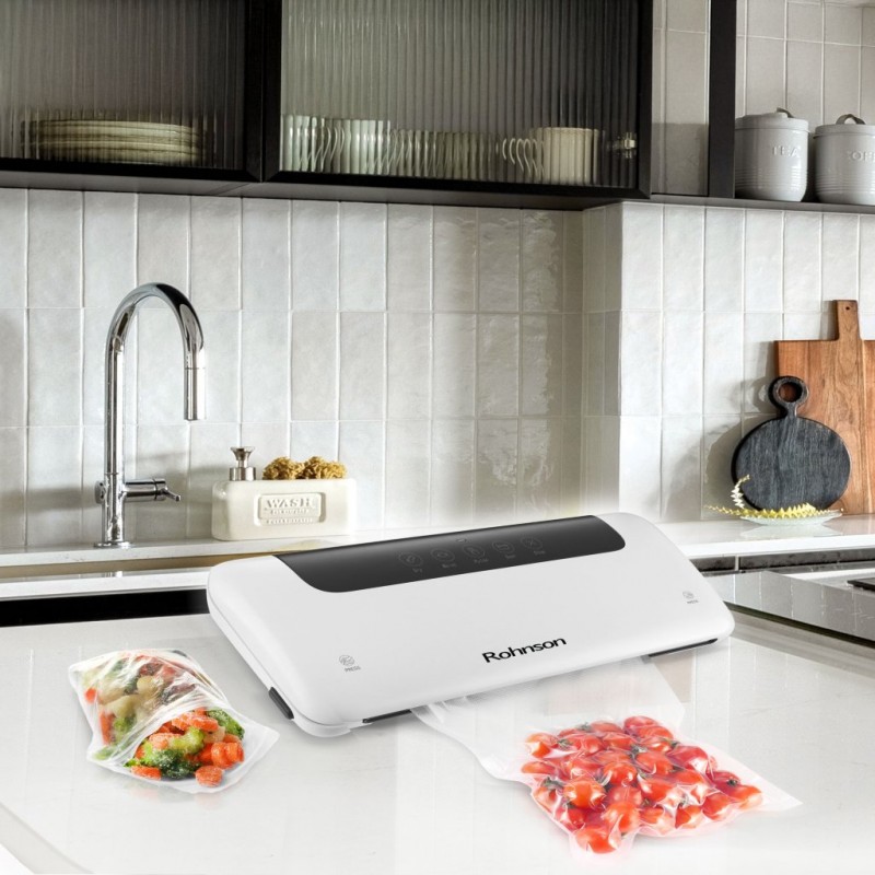 Aparat de vidat Rohnson R006, 100 W, 8 l/min, 3 functii, panou tactil,68 dB, alb Aparat de vidat Rohnson R006, 100 W, 8 l/min, 3 functii, panou tactil,68 dB, alb