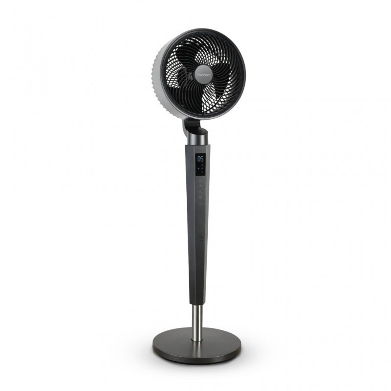 Ventilator cu picior, Rohnson R8550, telecomanda, 40W, 23cm, 24 trepte de viteza, inaltime reglabila , oscilare la 90°, Timer pana la 12h, Negru