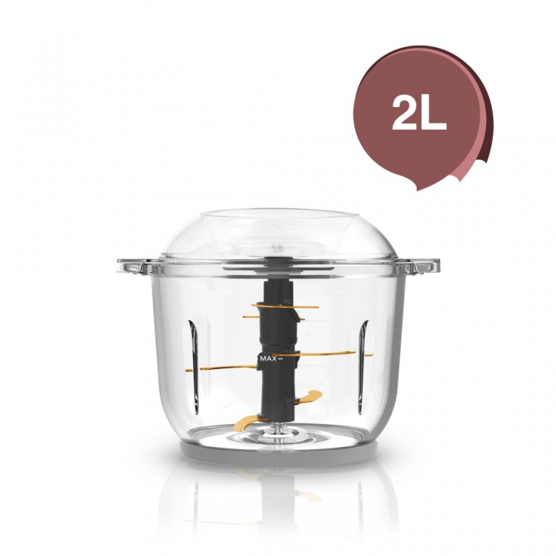 Chopper Rohnson R5111 PowerChop, 1000W, 2L, bol sticla, 2 viteze, 6 cuțite de titan Chopper Rohnson R5111 PowerChop, 1000W, 2L, bol sticla, 2 viteze, 6 cuțite de titan