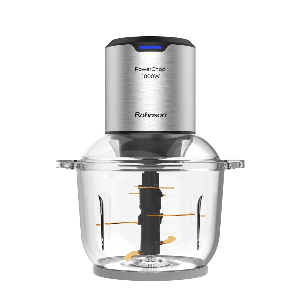Chopper Rohnson R5111 PowerChop, 1000W, 2L, bol sticla, 2 viteze, 6 cuțite de titan
