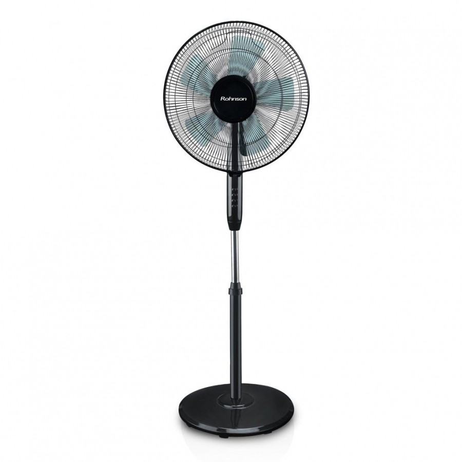Ventilator cu picior Rohnson R8115, putere 45W, 40cm diametru, 3 lame, 3 setari viteza, oscilare 80 ͦ, inaltime reglabila, baza stabila
