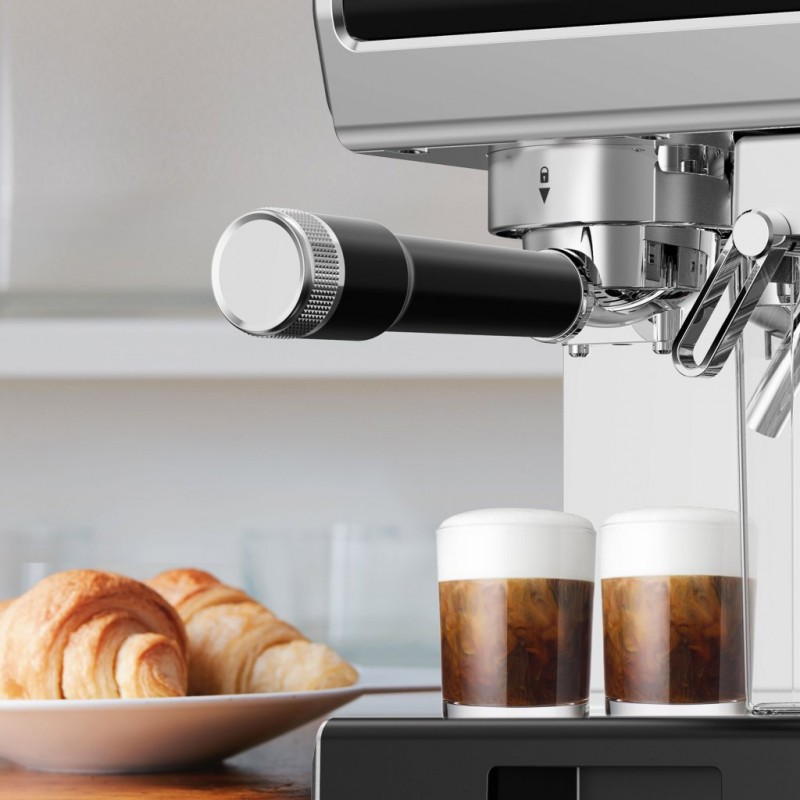Espressor automat Rohnson R98080, 1350W, pompa italiana ULKA 20 bar,panou tactil LED,sistem ERP, sistem automat spumare lapte, sistem control temperatura ,75dB Espressor automat Rohnson R98080, 1350W, pompa italiana ULKA 20 bar,panou tactil LED,sistem ERP, sistem automat spumare lapte, sistem control temperatura ,75dB