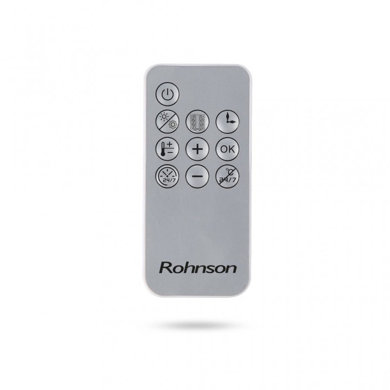 Aeroterma de perete PTC, Rohnson R6069, 2000W, 2 Trepte de Incalzire, 26 m², LED Touch Panel, Temporizator, Termostat, telecomanda, protectie importiva supraincalzirii, accesorii de montaj incluse, Alb