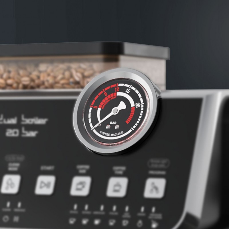 Espressor cu râșniță 2 în 1 Rohnson R98200,2800W, cafea boabe 250g , putere macinare 150W,2.2L, 20bar,tactil ,85dB, sistem control temperatura NTC,30 nivele macinare Espressor cu râșniță 2 în 1 Rohnson R98200,2800W, cafea boabe 250g , putere macinare 150W,2.2L, 20bar,tactil ,85dB, sistem control temperatura NTC,30 nivele macinare