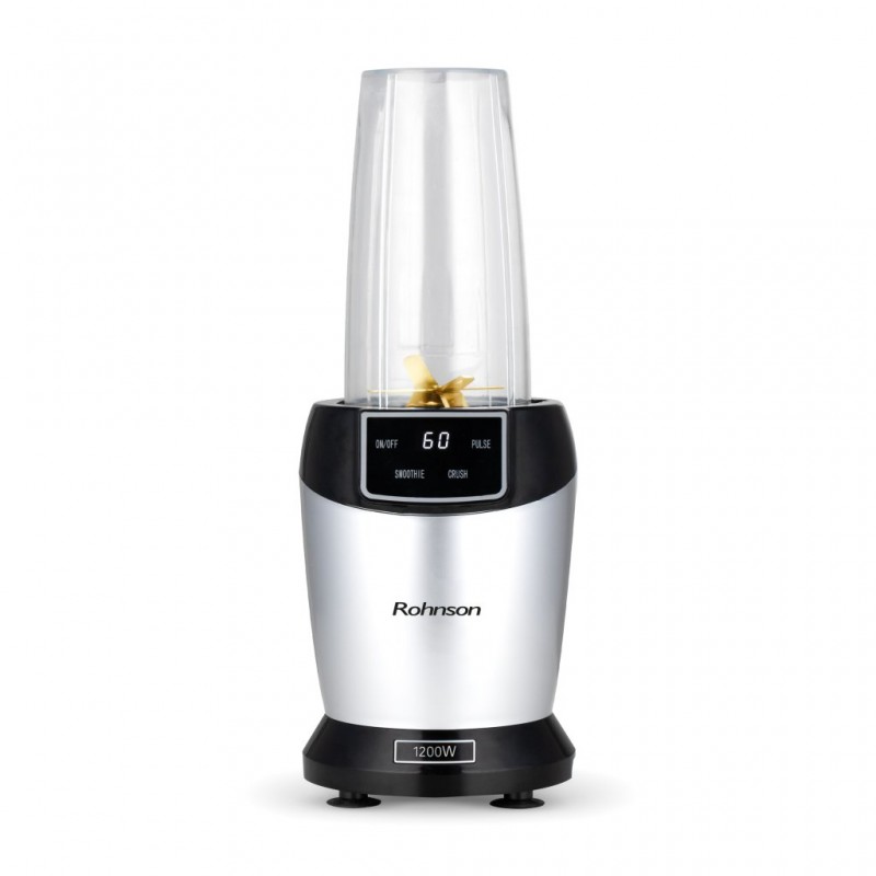 Blender Smoothie, Rohnson R599 Nutrimax, 1200W, 1 x recipient 700 ml, 1 x recipient 500 ml, capac, 6 lame titan, picioare antiderapante Blender Smoothie, Rohnson R599 Nutrimax, 1200W, 1 x recipient 700 ml, 1 x recipient 500 ml, capac, 6 lame titan, picioare antiderapante
