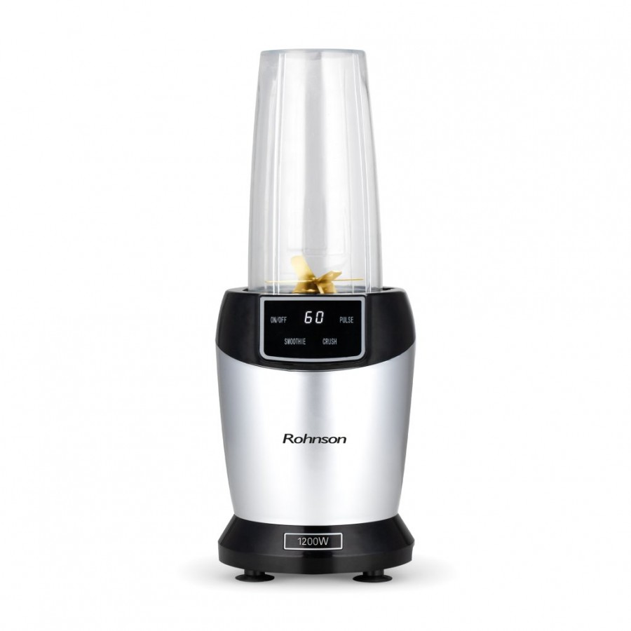 Blender Smoothie, Rohnson R599 Nutrimax, 1200W, 1 x recipient 700 ml, 1 x recipient 500 ml, capac, 6 lame titan, picioare antiderapante Blender Smoothie, Rohnson R599 Nutrimax, 1200W, 1 x recipient 700 ml, 1 x recipient 500 ml, capac, 6 lame titan, picioare antiderapante