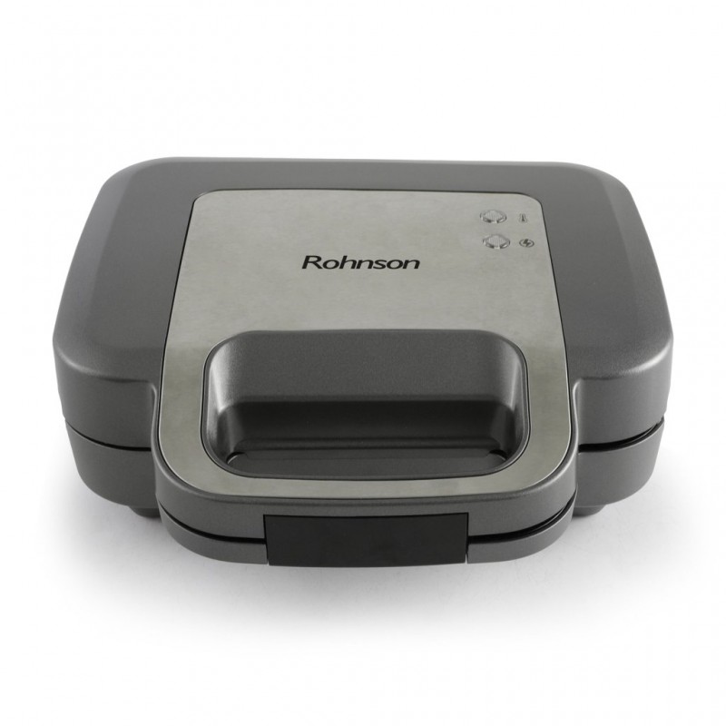 Sandwich maker Rohnson R2348, 1000W, termostat,placi detasabile si antiaderente 26,8 x 14,5 cm, picioare antialunecare, protectie la supraincalzire