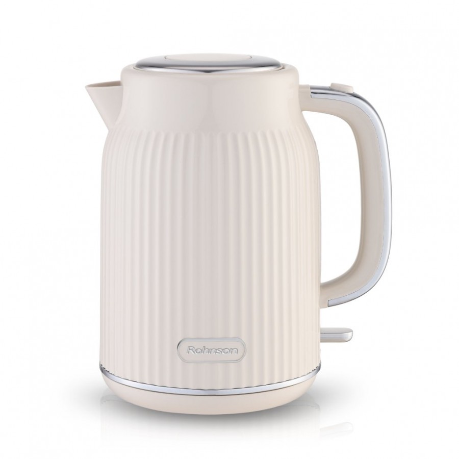 Fierbator electric Rohnson R7716, 1850-2200W, 1.7 l, baza rotativa, filtru anticalcar detasabil, depozitare cablu, protectie anti-fierbere uscata, protectie supraincalzire, oprire automata, conector Strix, 