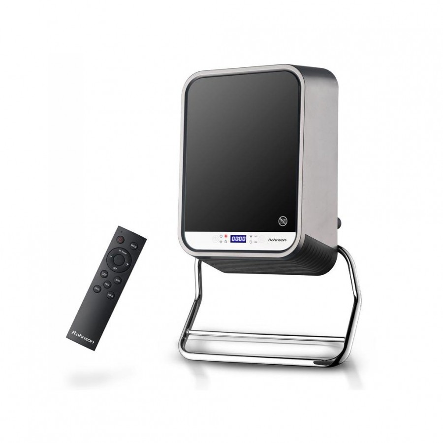 Aeroterma de perete PTC, Rohnson R6070, 2000W, 2 Trepte de Incalzire, 26 m², LED Touch Panel, Temporizator, Termostat, telecomanda, protectie importiva supraincalzirii, suport prosop