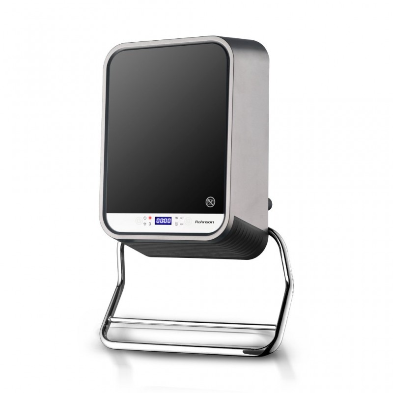Aeroterma de perete PTC, Rohnson R6070, 2000W, 2 Trepte de Incalzire, 26 m², LED Touch Panel, Temporizator, Termostat, telecomanda, protectie importiva supraincalzirii, suport prosop
