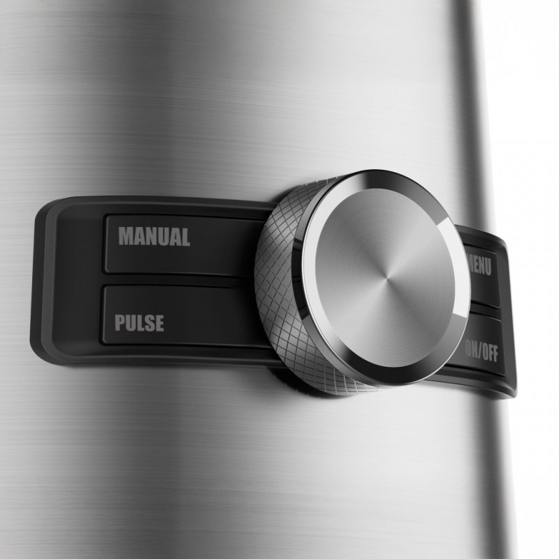 Blender de masa 2 in 1 Rohnson R5348 ,1400W,6 lame acoperite cu titan ,cana mare 1.7L sticla, recipient 600ml cu 4 lame, pulse, panou digital, 3 functii prestabilite