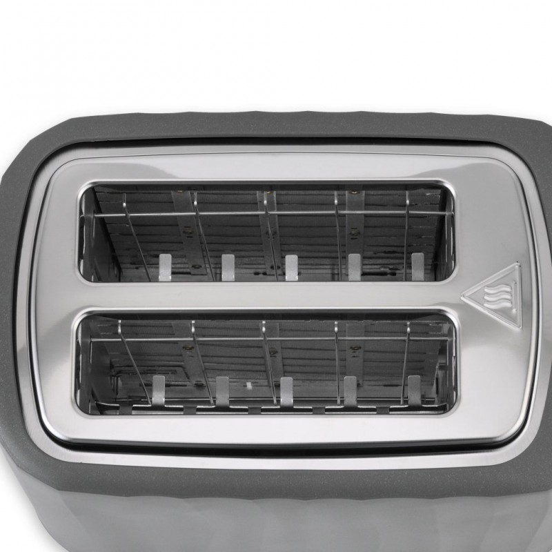 Prajitor paine Rohnson R2636, 930W, 2 sloturi, 7 trepte, decongelare, incalzire, anulare , tava firimituri, oprire automata, protecție la supraîncălzire, gri