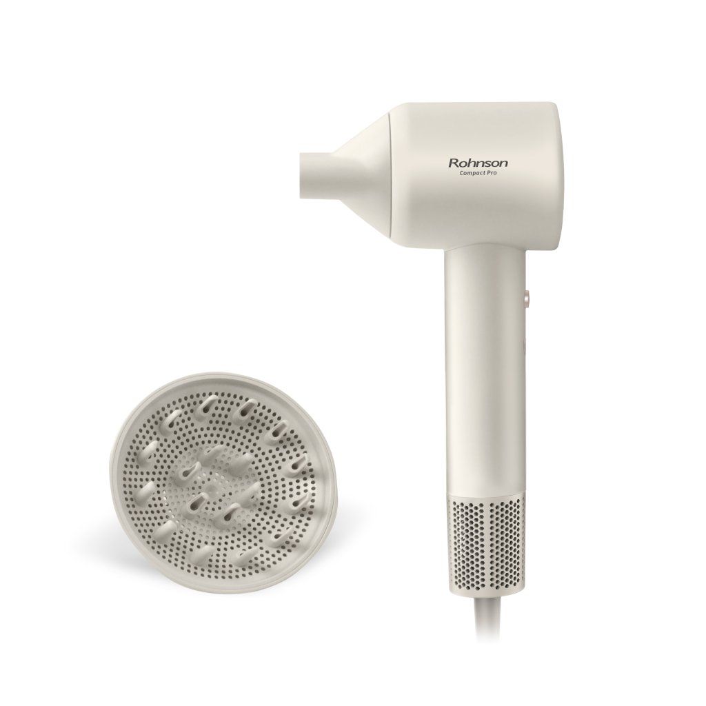 Uscător de păr profesional Rohnson R694, 1600W, Afisaj LED, NTC, Ionizare, motor BLDC, 4 setari de temperatura, 2 Viteze, protecție împotriva