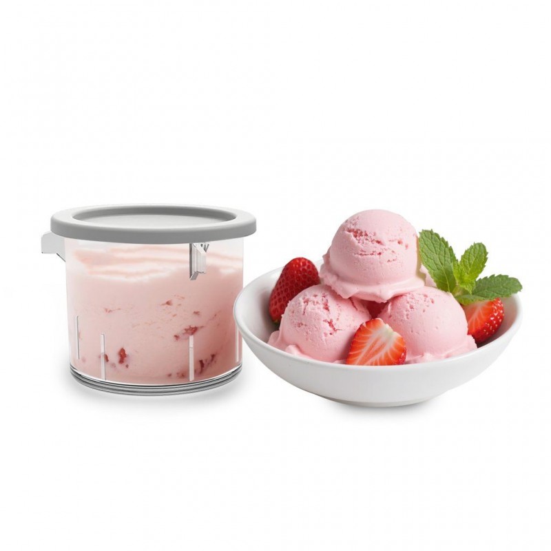 Aparat de înghețată și băuturi cu gheata Rohnson R5655 Velvet Creme,700W, 3x500 ml,9 moduri preparare, panou tactil,3 functii