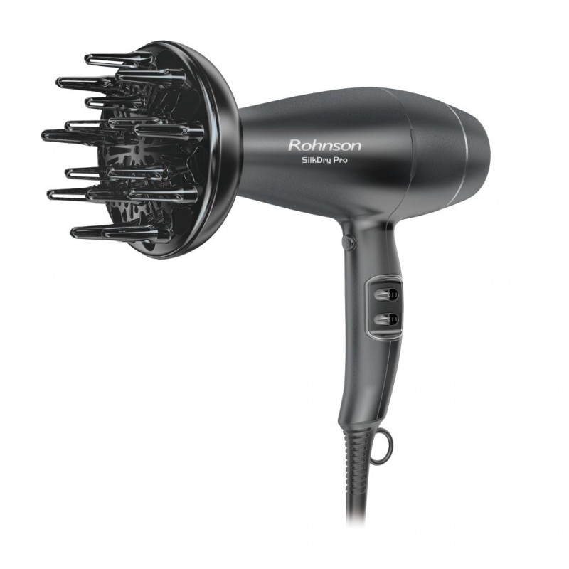 Uscător de păr profesional Rohnson R690, 2200W, 3 setari temperatura ,2 setari de viteza, functie ionizare, difuzor profesional