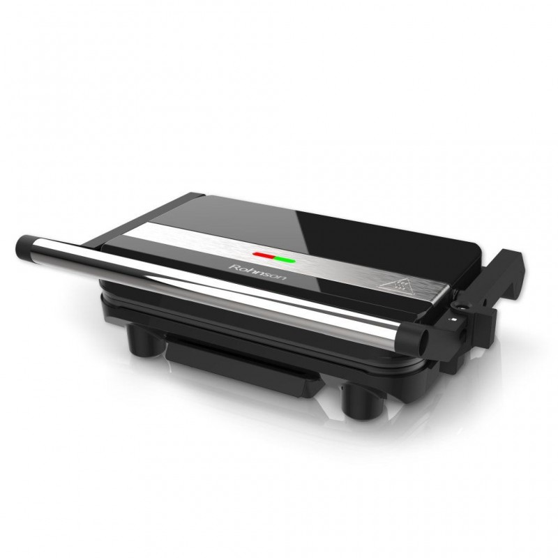Sandwich maker Rohnson R2118, 23x14.5 cm, 1000W, tava colectare grasime ,deschidere 90°, invelis ceramic ,negru Sandwich maker Rohnson R2118, 23x14.5 cm, 1000W, tava colectare grasime ,deschidere 90°, invelis ceramic ,negru