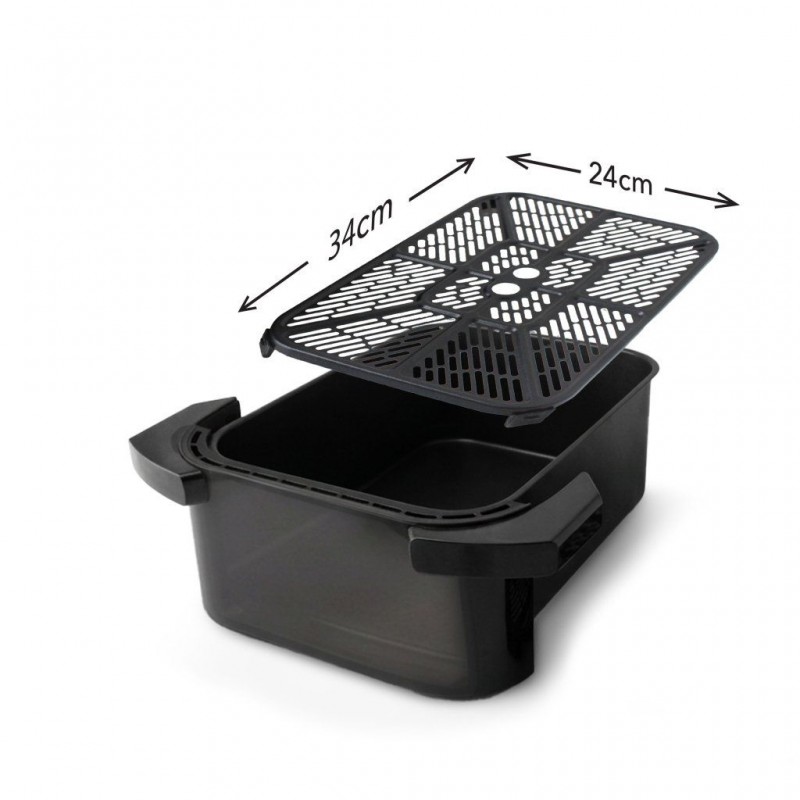 Friteuza cu aer cald Rohnson R2898 slim, 10L, 2350W, temporizator1-60 min, 10 programe,panou tactil digital LED,3D la 360°, iluminare interioara, protectie supraincalzire ,maner izolat termic Friteuza cu aer cald Rohnson R2898 slim, 10L, 2350W, temporizator1-60 min, 10 programe,panou tactil digital LED,3D la 360°, iluminare interioara, protectie supraincalzire ,maner izolat termic