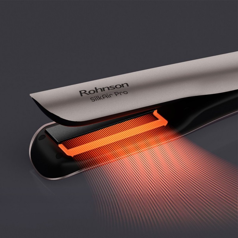 Placa de indreptat parul Rohnson R698 SilkAir Pro cu uscare prin feon, 1200W, 5 trepte de temperatura ,3 trepte viteza,functie suflare inversa.
