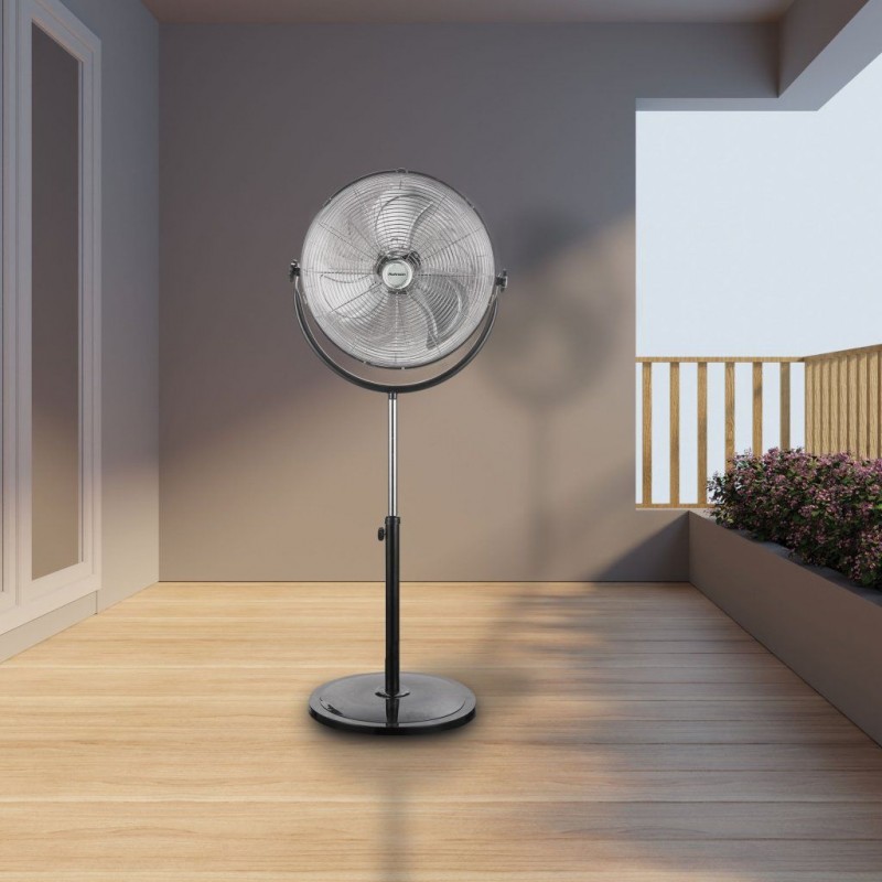 Ventilator metalic cu picior Rohnson R8118, putere 110W, 45cm diametru, 3 lame aluminiu, grill protectie, 3 setari viteza , baza stabila Ventilator metalic cu picior Rohnson R8118, putere 110W, 45cm diametru, 3 lame aluminiu, grill protectie, 3 setari viteza , baza stabila