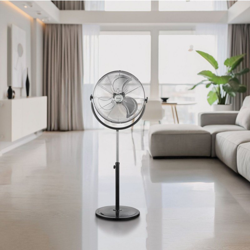 Ventilator metalic cu picior Rohnson R8118, putere 110W, 45cm diametru, 3 lame aluminiu, grill protectie, 3 setari viteza , baza stabila Ventilator metalic cu picior Rohnson R8118, putere 110W, 45cm diametru, 3 lame aluminiu, grill protectie, 3 setari viteza , baza stabila