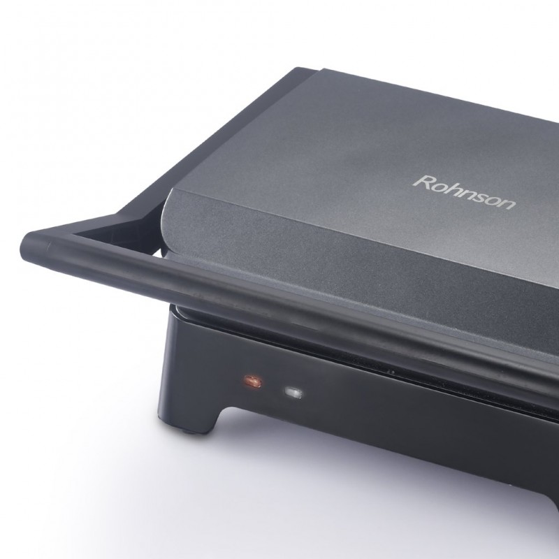 Sandwich maker Rohnson R2767, 23x14.5 cm, 800W,placi detasabile magnetice , tava colectare grasime ,deschidere 180°,suprafata antiaderenta Sandwich maker Rohnson R2767, 23x14.5 cm, 800W,placi detasabile magnetice , tava colectare grasime ,deschidere 180°,suprafata antiaderenta