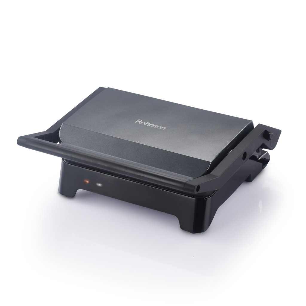 Sandwich maker Rohnson R2767, 23x14.5 cm, 800W,placi detasabile magnetice , tava colectare grasime ,deschidere 180°,suprafata antiaderenta