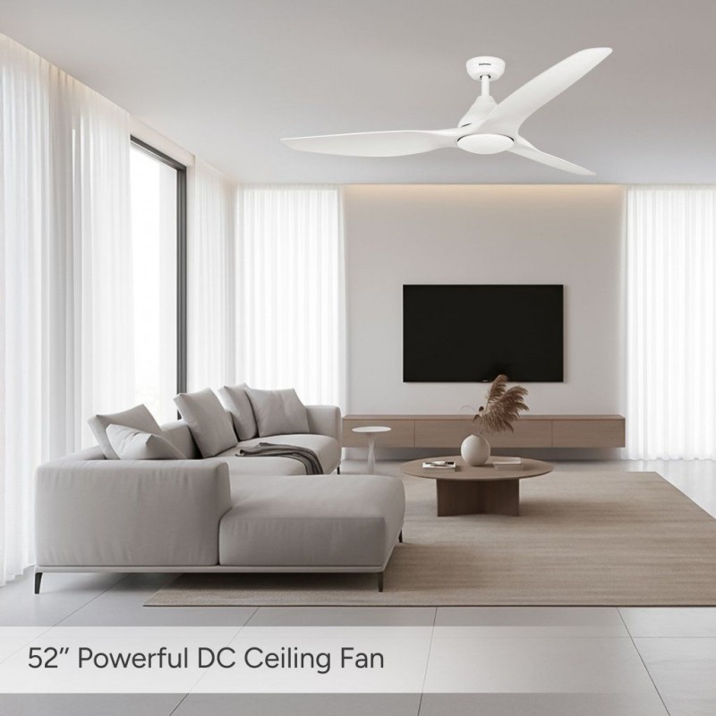 Ventilator de tavan Rohnson R8152, 55W,luminozitate maxima led , 132cm diametru,temporizator, 3 palete ABS, 6 setari viteza, 160 m³/min,telecomanda ,45dB Ventilator de tavan Rohnson R8152, 55W,luminozitate maxima led , 132cm diametru,temporizator, 3 palete ABS, 6 setari viteza, 160 m³/min,telecomanda ,45dB