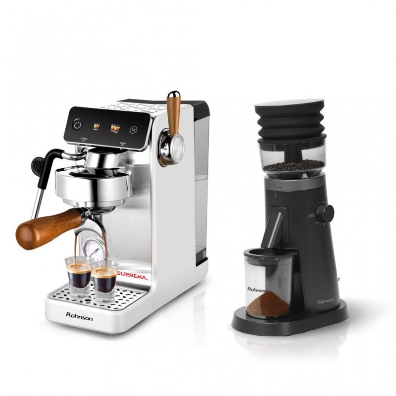 Râșniță electrică de cafea Rohnson R98095,150W,75 de niveluri de macinare,recipient boabe cafea 120g, timp macinare 5-60s,sistem protectie supraincalzire ,85dB