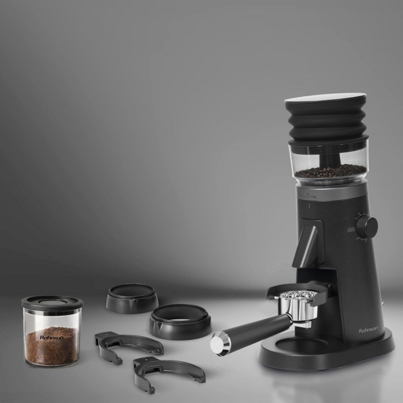 Râșniță electrică de cafea Rohnson R98095,150W,75 de niveluri de macinare,recipient boabe cafea 120g, timp macinare 5-60s,sistem protectie supraincalzire ,85dB