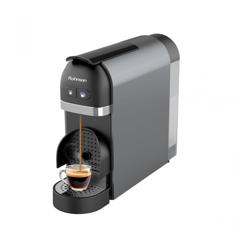 Espressor extra slim manual cu capsule Nespresso®*, Rohnson R98042, 1.140 W, 20 bar, 0.6 L, ERP, control temperatura NTC si PID,oprire automata sau manuala Espressor extra slim manual cu capsule Nespresso®*, Rohnson R98042, 1.140 W, 20 bar, 0.6 L, ERP, control temperatura NTC si PID,oprire automata sau manuala