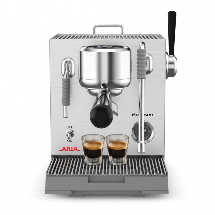 Espressor profesional Rohnson R98350 ARIA, 3000W, 1.8L, pompa italiana ULKA 20 bar,maneta otel 58mm, panou tactil LED,sistem ERP, sistem control temperatura ,metalic