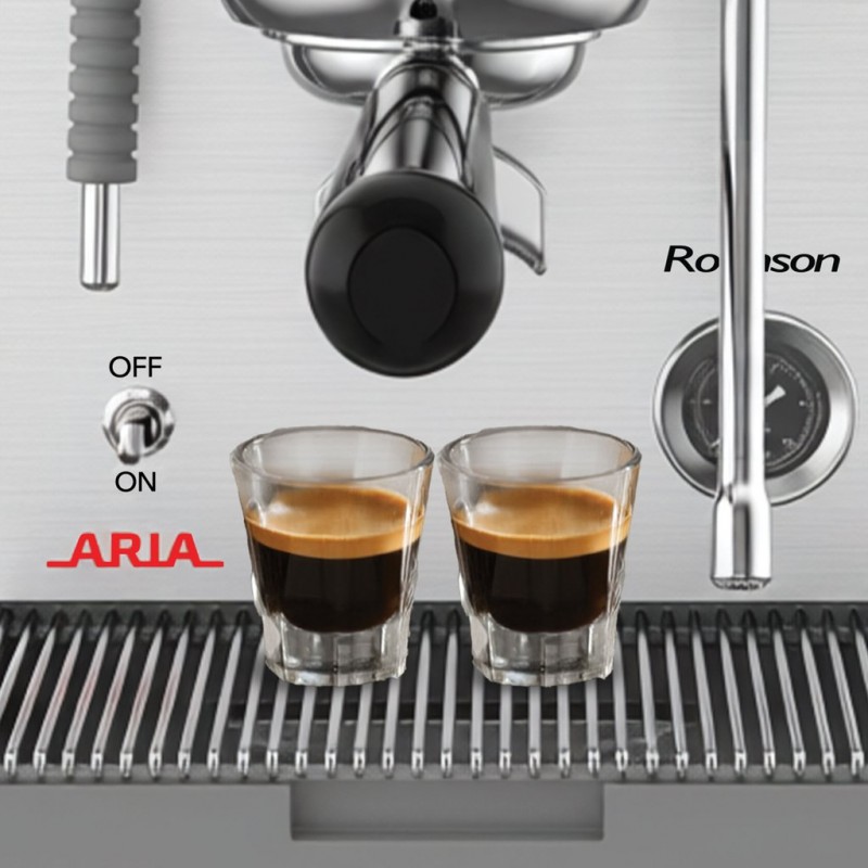 Espressor profesional Rohnson R98350 ARIA, 3000W, 1.8L, pompa italiana ULKA 20 bar,maneta otel 58mm, panou tactil LED,sistem ERP, sistem control temperatura ,metalic