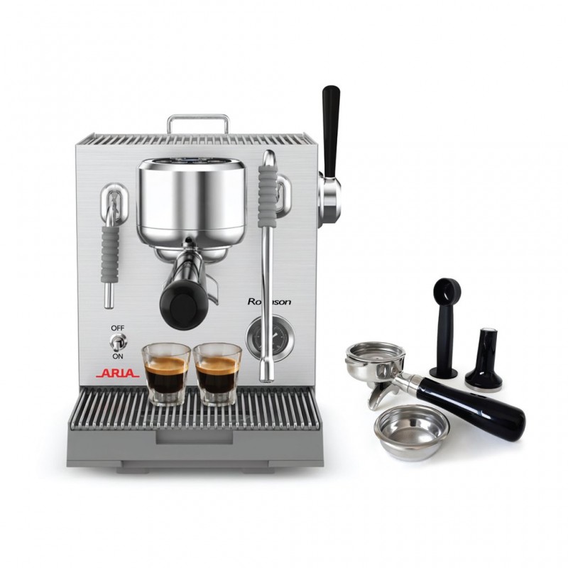 Espressor profesional Rohnson R98350 ARIA, 3000W, 1.8L, pompa italiana ULKA 20 bar,maneta otel 58mm, panou tactil LED,sistem ERP, sistem control temperatura ,metalic