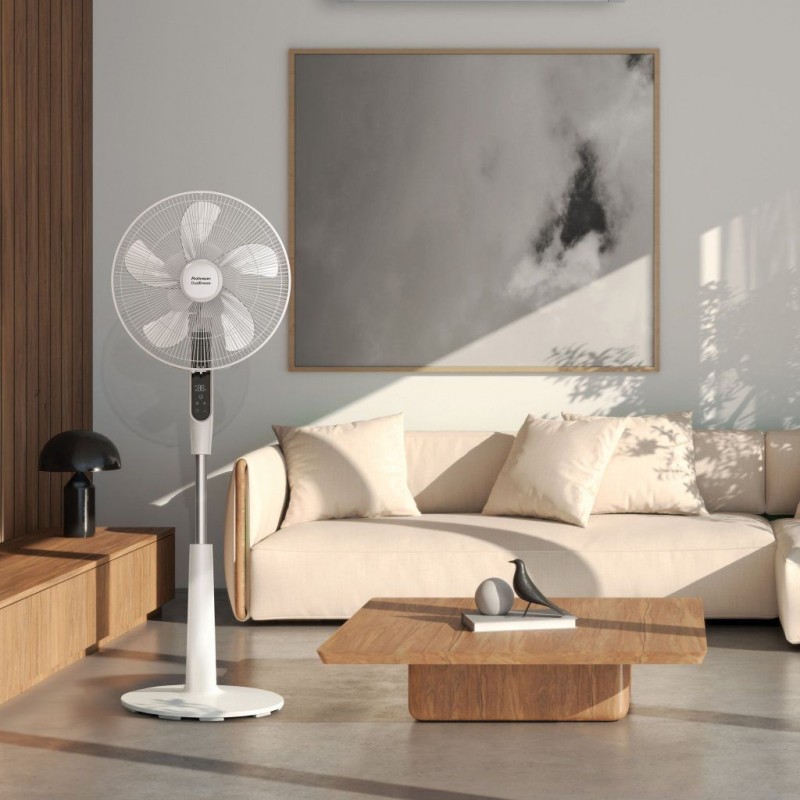 Ventilator cu picior Rohnson R8610 Dual Breeze, putere 56W, 40cm diametru, afisaj LED, 6 setari viteza,temporizator,telecomanda ,baza stabila,28dB Ventilator cu picior Rohnson R8610 Dual Breeze, putere 56W, 40cm diametru, afisaj LED, 6 setari viteza,temporizator,telecomanda ,baza stabila,28dB