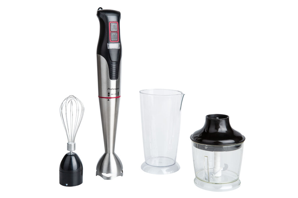 Mixer vertical cu accesorii 1200W, cutite inox, chopper 500ml, Rohnson R598