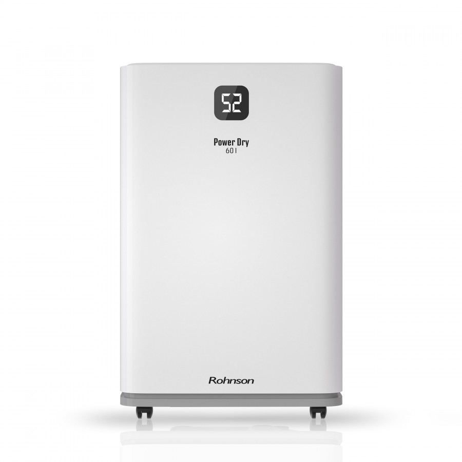 Dezumidificator de aer Rohnson R9160 POWER DRY, 740W, 170 m²,60l/24h, Rezervor 7.5 l,350 m³ / h, Temporizator 1-24 h, Drenare continua, Oprire automata, Mod de uscare rufe