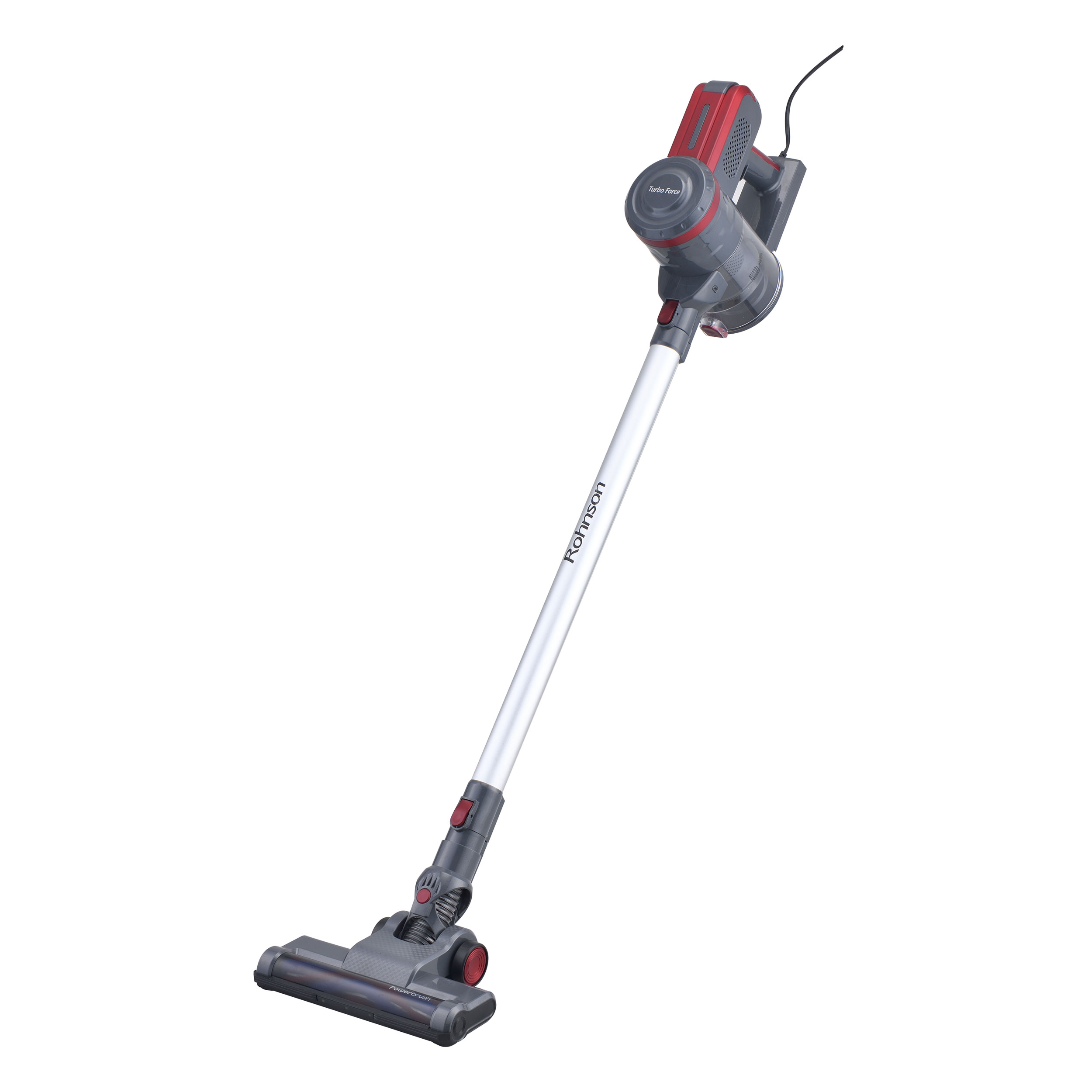 Aspirator de mana si vertical, Rohnson R1229 Turbo Force, 2 in 1, cyclone, perie motorizata cu iluminare LED, 800 W, 1 L, 78 dB