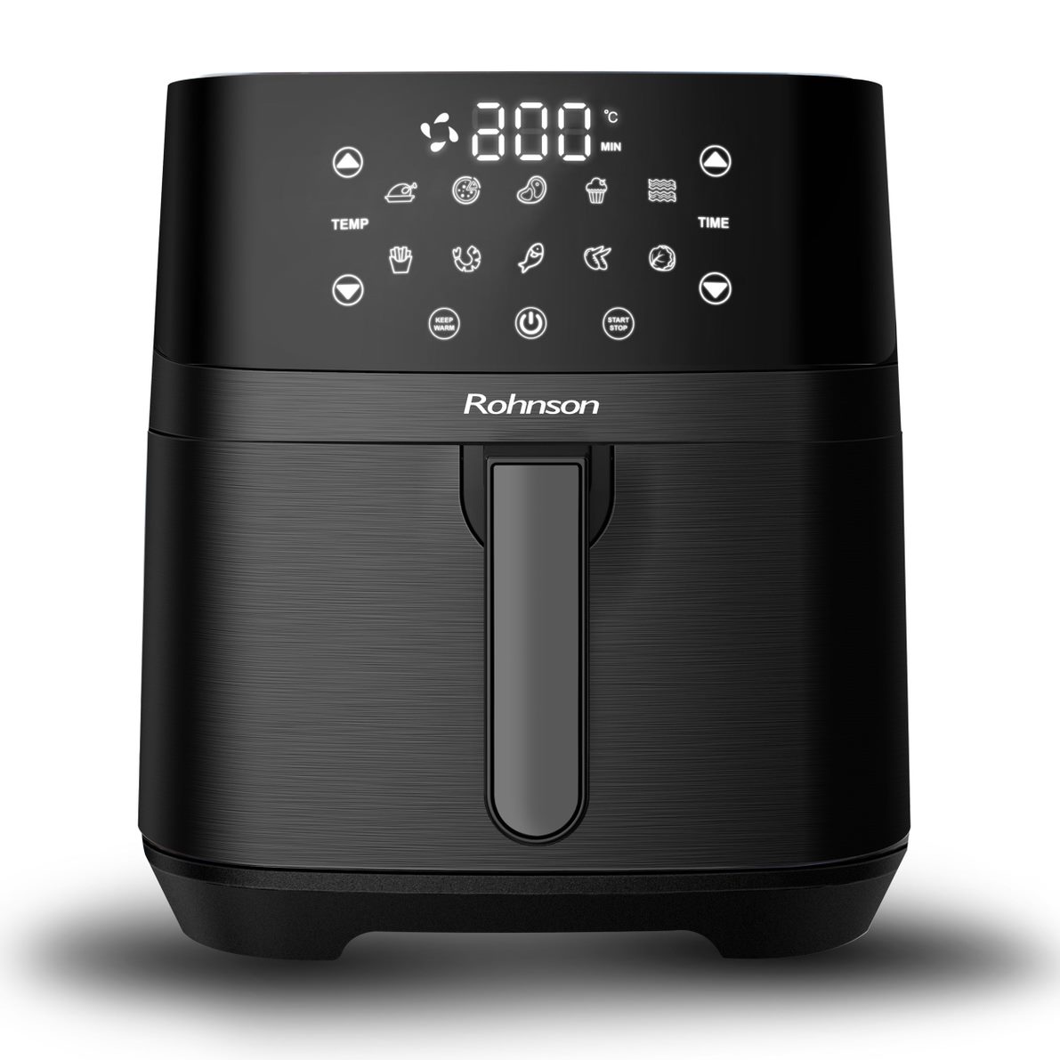Friteuza cu aer cald Rohnson R2846, 1800W, volum recipient 7L, 10 programe automate de gătit, display digital mare, temporizator, setare 80-200 ° C, 