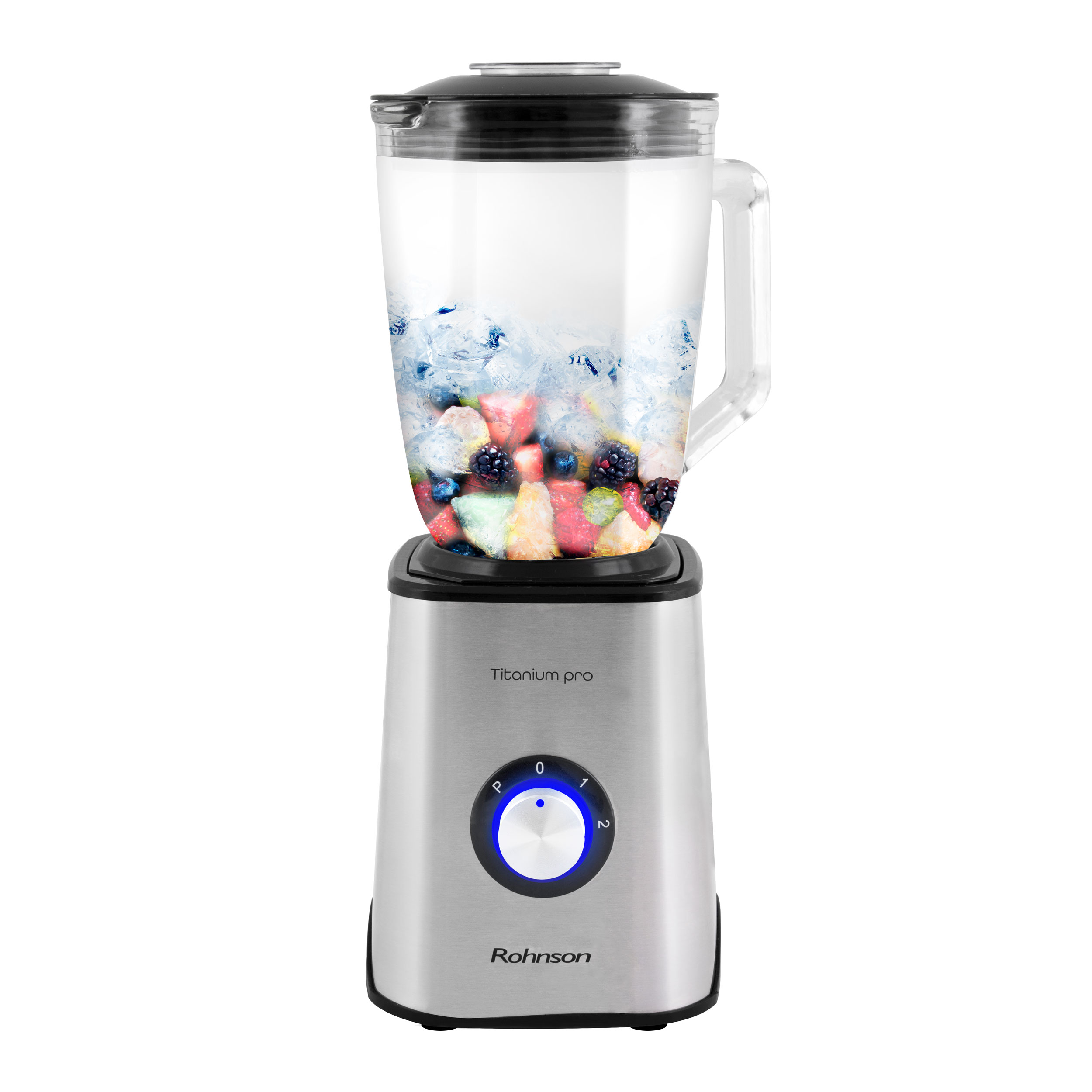 Blender de masa 1300W, cana sticla, 1,5L, cutite Titan, 2 Viteze+Pulse, Rohnson Titanium Pro R5335