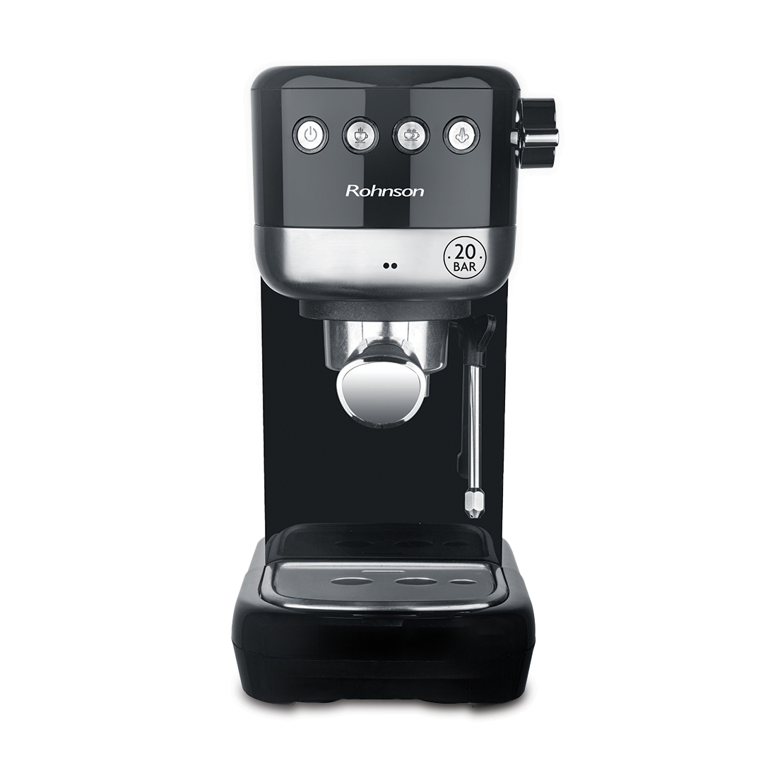 Espressor manual 2 in 1 (capsule, cafea macinata), Rohnson R98014, 20 bari, 1350 W, 1,3 L, protectie impotriva supratensiunii si supraincalzirii,