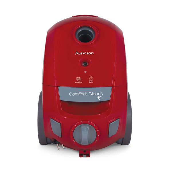 Aspirator Rohnson R1185 Comfort Clean, 800W, 5 trepte de filtrare, tub telescopic metalic, filtru HEPA, sac textil 2.5L, Rosu