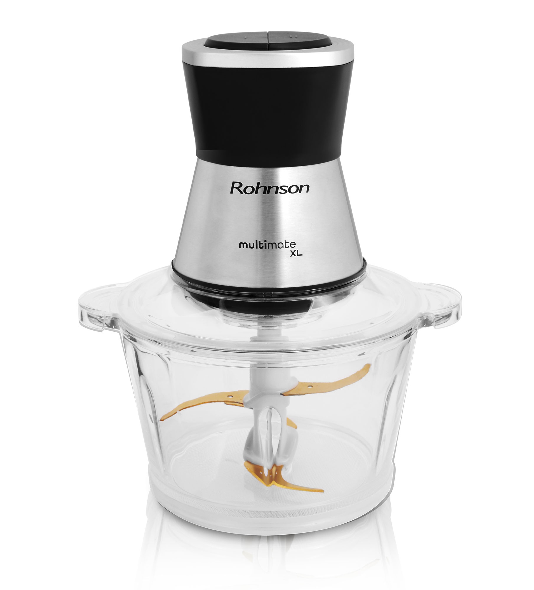 Chopper Rohnson R5120 Multimate XL, 700W, 2L, bol sticla, 2 viteze, 4 cuțite de titan, 5 ANI Garantie