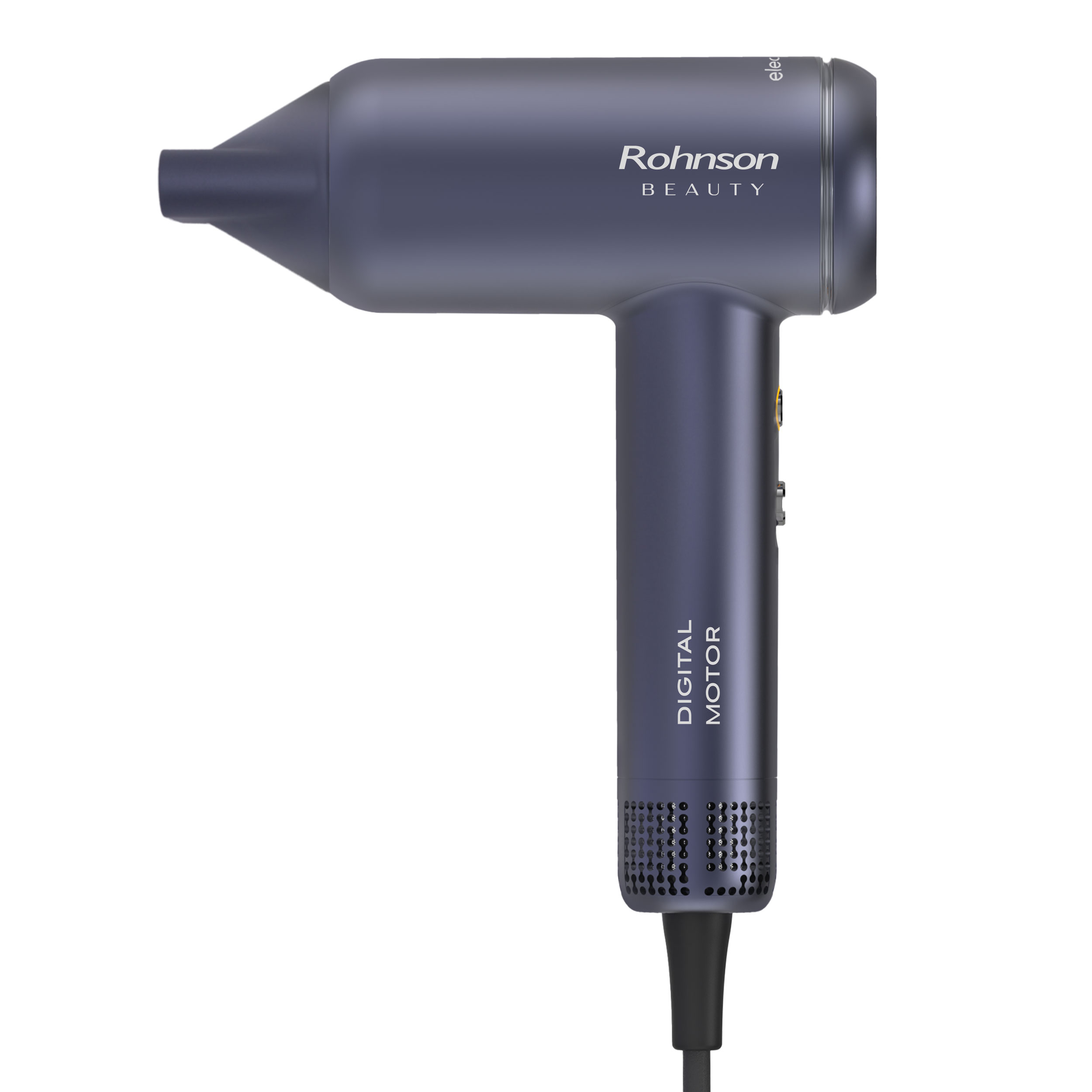 Uscător de păr profesional, Rohnson R684 Electra 2, 1800W, Afisaj LED, NTC, Ionizare, motor BLDC, 5 setari de temperatura, 2 Viteze, microfiltru 