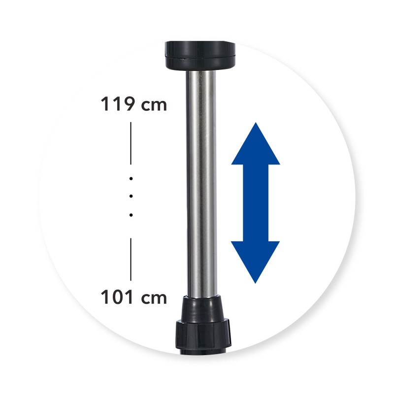 Ventilator cu picior Rohnson R8500, 40cm, 45W, 3 viteze, rotirea automată de 80°, inaltime reglabila 101 - 119cm, 51dB, Negru