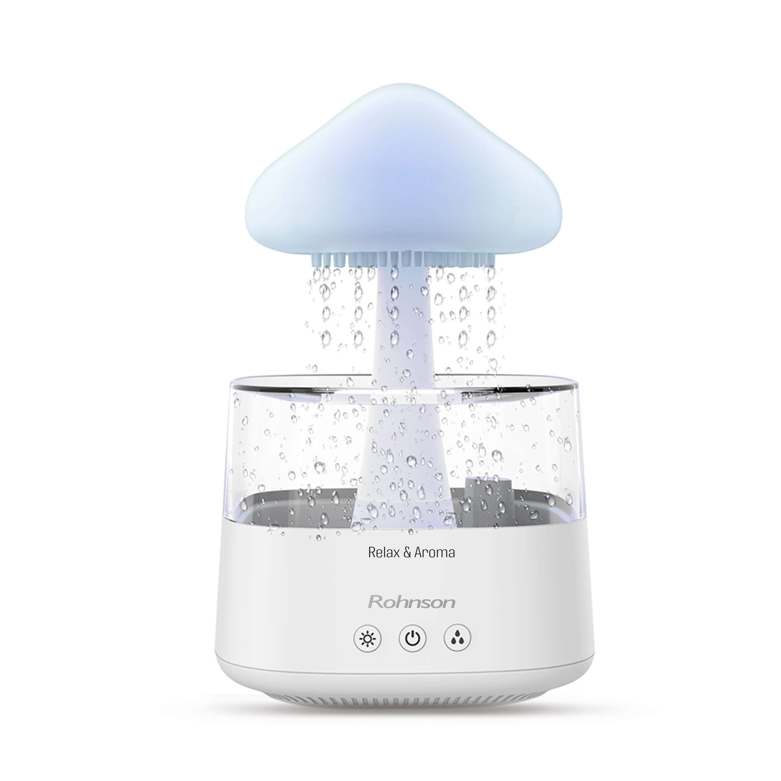 Difuzor decorativ de aromă relaxant, Rohnson R9519 Relax & Aroma, cu abur rece, incarcare pe verticala, 0,45 L, 7 W, 15 ml/h, 10 mp, 30 dB, culoarea 